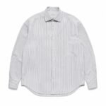 A.PRESSE Spread Collar Shirts - Grey men's premium casual streetwear shirt