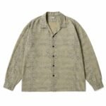 A.PRESSE Vintage Cotton Loop Collar Shirt in vintage-inspired linen cotton fabric