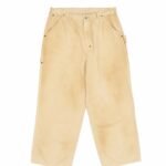 A.PRESSE Vintage Silk Hemp Painter Pants Beige relaxed silk hemp workwear pants