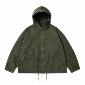 A.PRESSE Vintage Silk Hoodie Jacket – premium vintage-inspired silk hooded streetwear jacket