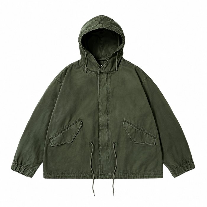 A.PRESSE Vintage Silk Hoodie Jacket A.PRESSE Vintage Silk Hoodie Jacket – premium vintage-inspired silk hooded streetwear jacket