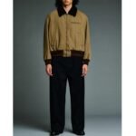 A.PRESSE Vintage Washed Wool Flight Jacket