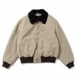 A.PRESSE Vintage Washed Wool Flight Jacket in a premium vintage-inspired wool outerwear design