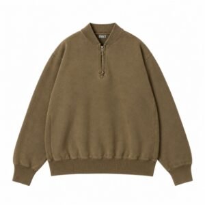 A.PRESSE Vintage Half-Zip Collar Sweatshirt