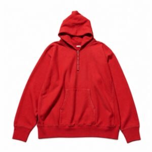 A.PRESSE Vintage Half Zip Sweats Hoodie